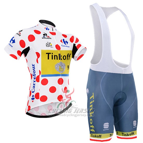 2016 Cycling Jersey Tinkoff Red and Lider White Short Sleeve and Bib Short